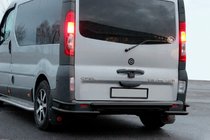 Nissan Primastar 2002-2014 гг. Задняя защита AK-Special Black (нержавейка) фото 3