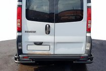 Opel Vivaro 2001–2015 гг. Задняя защита AK-Special Black (нержавейка) фото 1