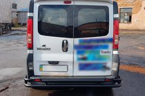 Opel Vivaro 2001–2015 гг. Задняя защита AK-Special Black (нержавейка) фото 5