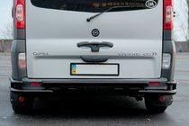 Opel Vivaro 2001–2015 гг. Задняя защита AK-Special Black (нержавейка) фото 3