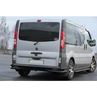 Задняя защита AK-Special Black (нержавейка) Opel Vivaro 2001–2015 гг. фото 2