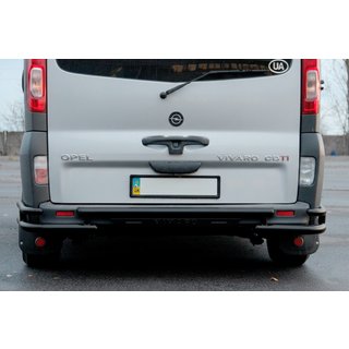 Задняя защита AK-Special Black (нержавейка) Opel Vivaro 2001–2015 гг. фото 3