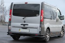 Renault Trafic 2001–2015 гг. Задняя защита AK-Special Black (нержавейка) фото 5