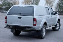 Nissan NP300 1999-2015 гг. Задняя защита AK004 Черный (нерж. сталь) фото 3