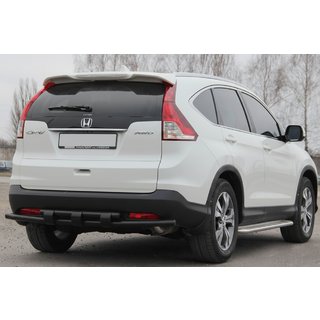 Задняя двойная дуга AK002 Black (нерж. сталь) Honda CRV 2012-2016 гг. фото 2