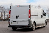 Opel Vivaro 2001–2015 гг. Задняя защита AK003-Plus-2 Черный (нержавейка) фото 1