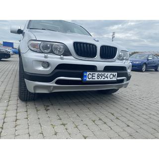 Накладка на передний бампер (2003-2006, под покраску) BMW X5 E53 1999–2006 гг. фото 2