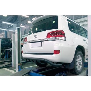 Задняя защита Gronder Black (нержавейка) Lexus LX570/450d 2008-2022 гг. фото 1
