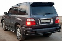 Lexus LX470 1998-2007 гг. Задняя защита AK009-15 Черный (нерж. сталь) фото 1