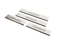 Renault Twingo 2007-2014 гг. Накладки на пороги Carmos из нержавеющей стали фото 2