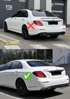 Mercedes E-class W213 2016-2023 гг. Задний диффузор с насадками выхлопа E53-Design Silver (для Base) фото 10