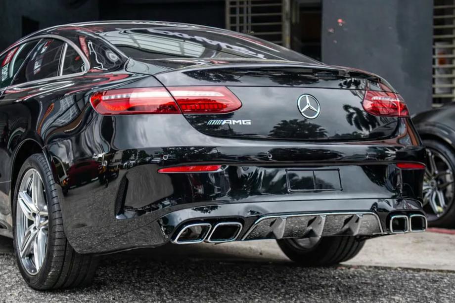 Mercedes E-class coupe C238 2016-2024 гг. Задний диффузор Black с насадками Chrome (Дизайн AMG63) Фото 3