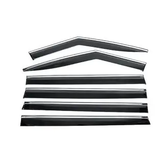 Ветровики с хромированным молдингом Niken Luxury (6 шт)