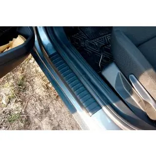 Накладки на внутренние пороги EuroCap (Матовые, 4 шт., ABS) Renault Duster 2024- гг. фото 1