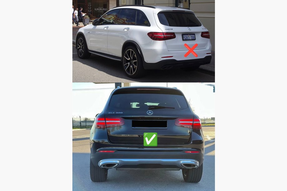 Mercedes GLC X253 2015-2022 гг. Задние брызговики Premium (для Base) Фото 5