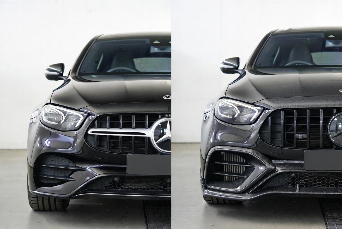 До и после замены бампера Mercedes E-Class W214 — стиль Brabus