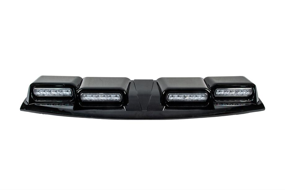 Toyota Land Cruiser Prado 250 2023- гг. Козырек лобового стекла с LED (Черный) Фото 3