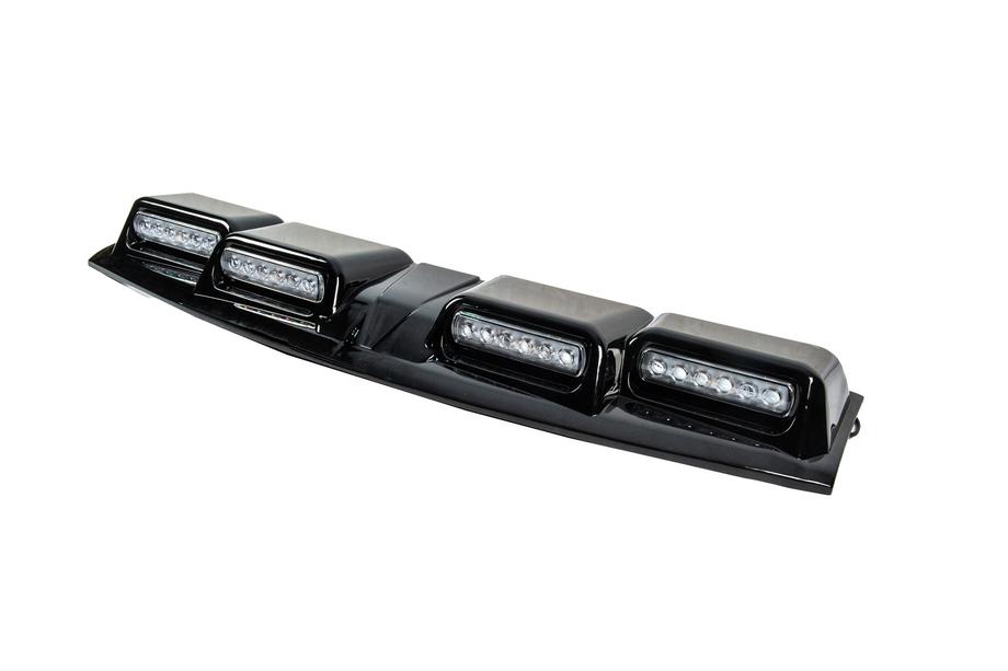 Toyota Land Cruiser Prado 250 2023- гг. Козырек лобового стекла с LED (Черный) Фото 4