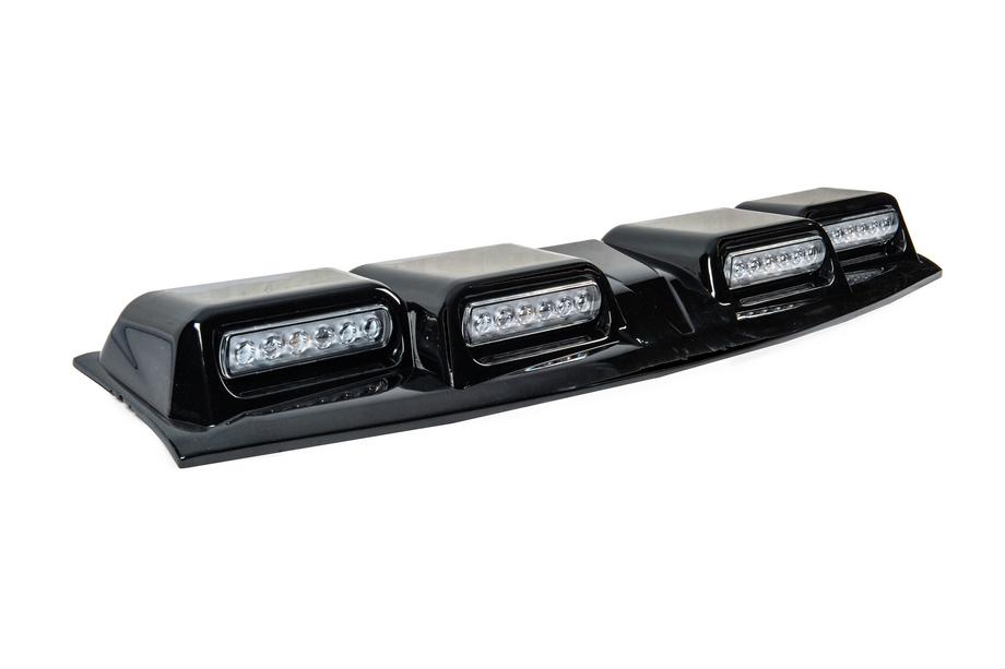 Toyota Land Cruiser Prado 250 2023- гг. Козырек лобового стекла с LED (Черный) Фото 5
