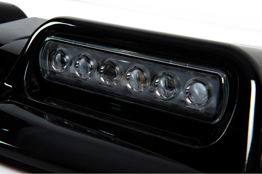 Toyota Land Cruiser Prado 250 2023- гг. Козырек лобового стекла с LED (Черный) Фото 7