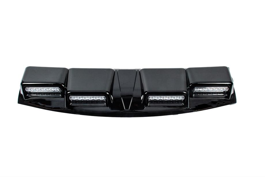 Toyota Land Cruiser Prado 250 2023- гг. Козырек лобового стекла с LED (Черный) Фото 8