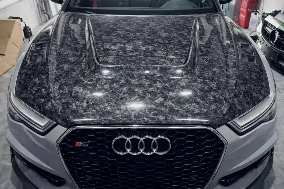 Audi A6 C7 2011–2018 гг. Капот (2014-2018, кованый карбон) Фото 1