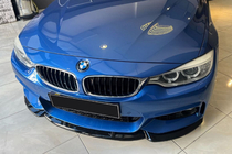 BMW 4 серия F32/F33/F36 2012-2020 гг. Накладка на передний бампер Lip EuroCap (для M-Sport, 2014-2017, глянцевый черный) фото 2