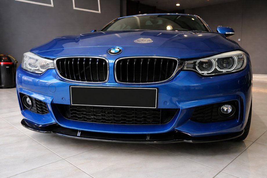 BMW 4 серия F32/F33/F36 2012-2020 гг. Накладка на передний бампер Lip EuroCap (для M-Sport, 2014-2017, глянцевый черный) Image