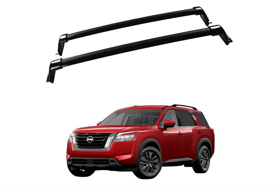 Nissan Pathfinder R53 2021- гг. Багажник (поперечины) на рейлинги OEM (2 шт) Серый Image