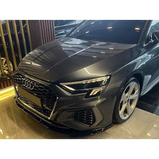 Передняя накладка lip EuroCap (для S-line, 2020-2024, ABS) Audi A3 2020- гг. фото 2