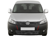 Volkswagen Caddy 2010-2015 гг. Цельная решетка бампера из нержавеющей стали фото 1