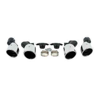 Насадки на глушитель V2 Silver в стиле X5M F95 фото 1