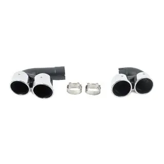 Насадки на глушитель V1 Silver в стиле X5M F95 фото 1
