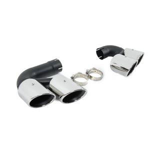 Насадки на глушитель V1 Silver в стиле X5M F95 фото 4
