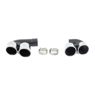 Насадки на глушитель V1 Silver в стиле X6M F96 BMW X6 G06 2019–2027 гг. фото 1