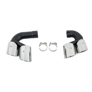 Насадки на глушитель V1 Silver в стиле X6M F96 BMW X6 G06 2019–2027 гг. фото 2