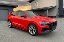 Audi Q8 2018- гг. Боковые пороги Maya Red (2 шт., алюминий) фото 3