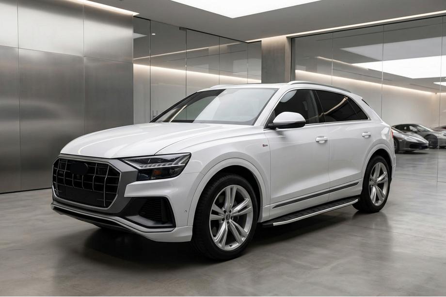 Audi Q8 2018- гг. Боковые пороги Fullmond (2 шт., Алюминий) Image