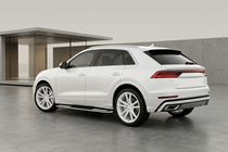 Audi Q8 2018- гг. Боковые пороги Tayga V2 (2 шт., Алюминий) фото 1