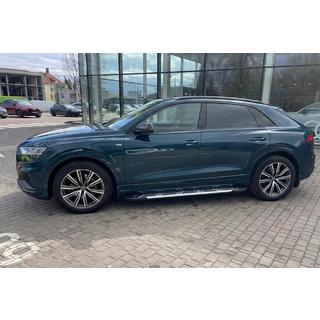 Боковые пороги Sunrise (2 шт., алюминий) Audi Q8 2018- гг. фото 1