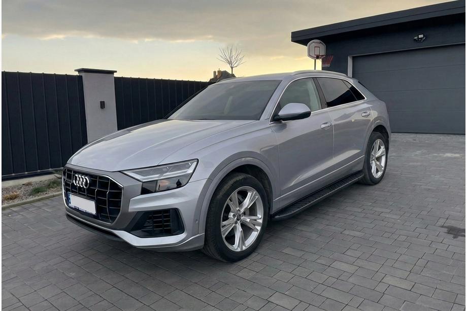 Audi Q8 2018- гг. Боковые пороги Bosphorus Black (2 шт., Алюминий) Фото 1