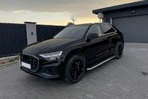 Audi Q8 2018- гг. Боковые Подножки Maydos V1 (2 шт., Алюминий и Нержавейка) фото 1