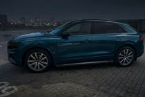 Audi Q8 2018- гг. Боковые Подножки Vision New Black (2 шт., Алюминий) фото 3
