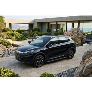 Боковые пороги Allmond Black (2 шт., алюминий) BYD Atto 3 2021- гг. фото 1