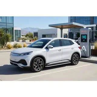 Боковые пороги Tayga Grey (2 шт., алюминий) BYD Atto 3 2021- гг. фото 1