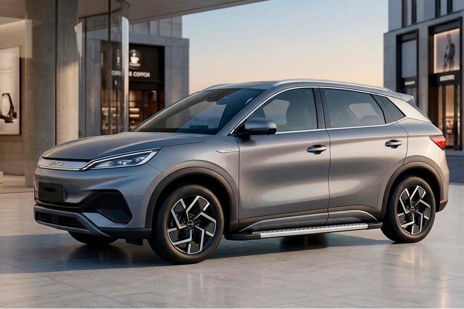 BYD Atto 3 2021- гг. Боковые Подножки Vision New Grey (2 шт., Алюминий) Image