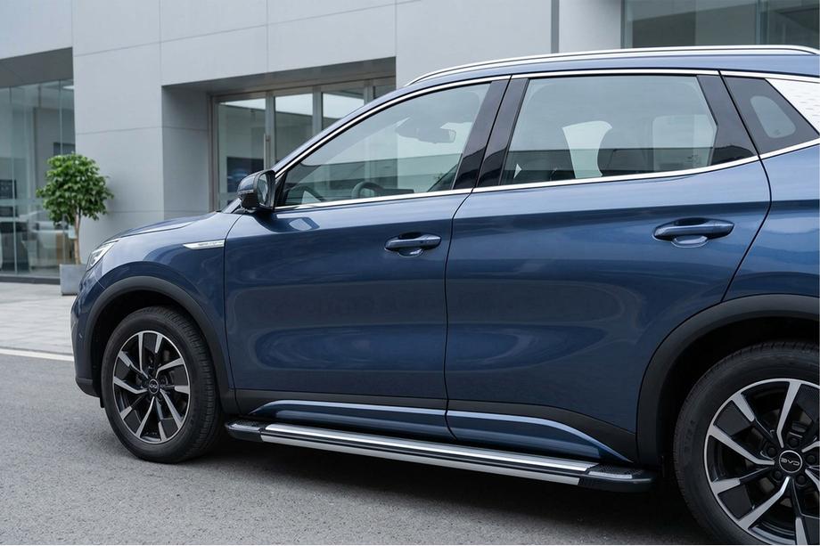 BYD Atto 3 2021- гг. Боковые пороги Rainbow (2 шт., алюминий) Image