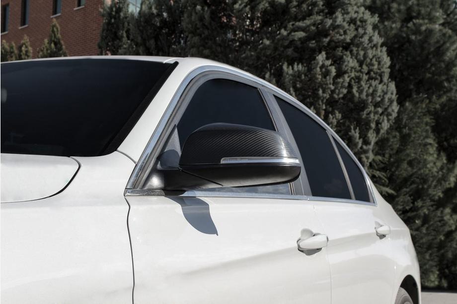 BMW X1 E84 2009-2015 гг. Накладки на Зеркала (2 шт, Натуральный Карбон) Фото 3