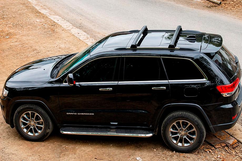 Jeep Grand Cherokee WK2 2010-2021 гг. Багажник (поперечины) на интегрированные рейлинги OEM V1 (2 шт.) Черный Фото 10