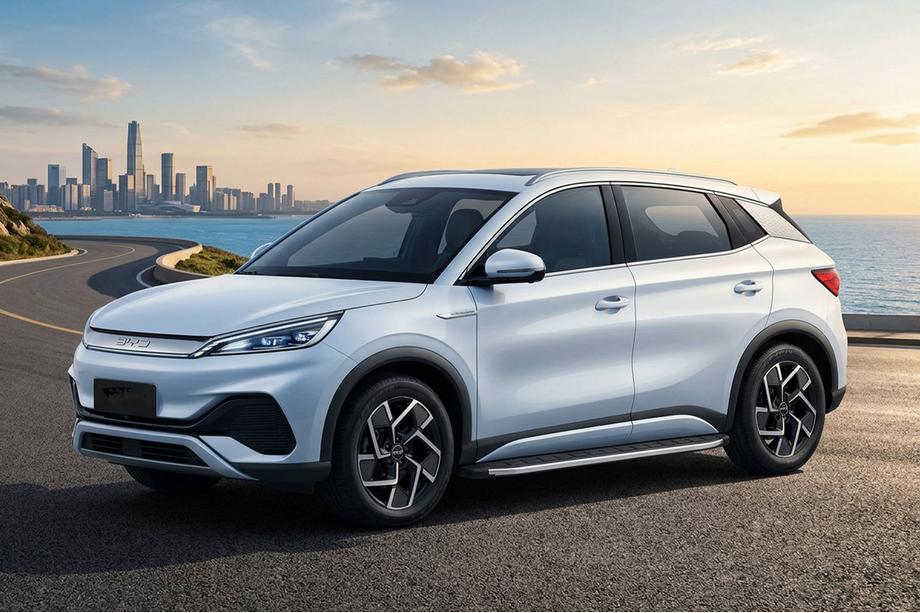 BYD Atto 3 2021- гг. Боковые пороги Fullmond (2 шт., Алюминий) Image